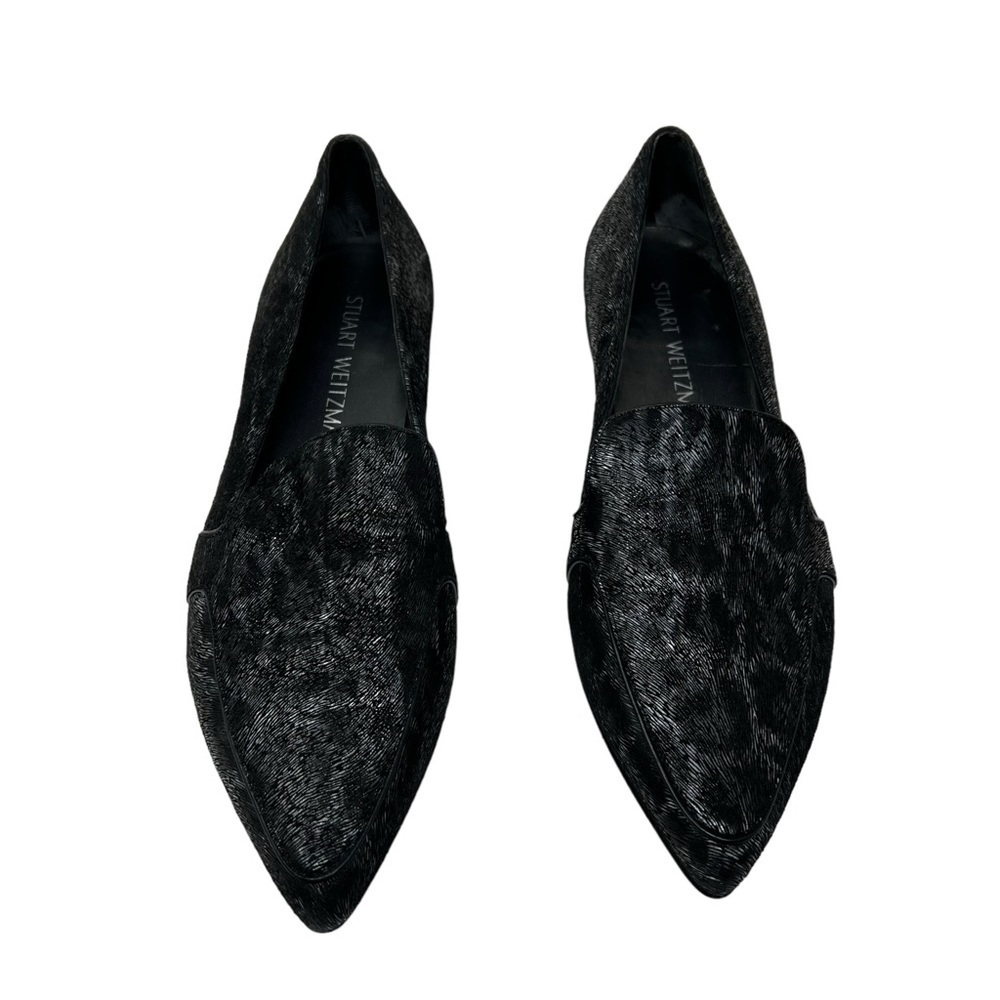 Stuart Weitzman | Cheetah Print Loafer Flats Leat… - image 3